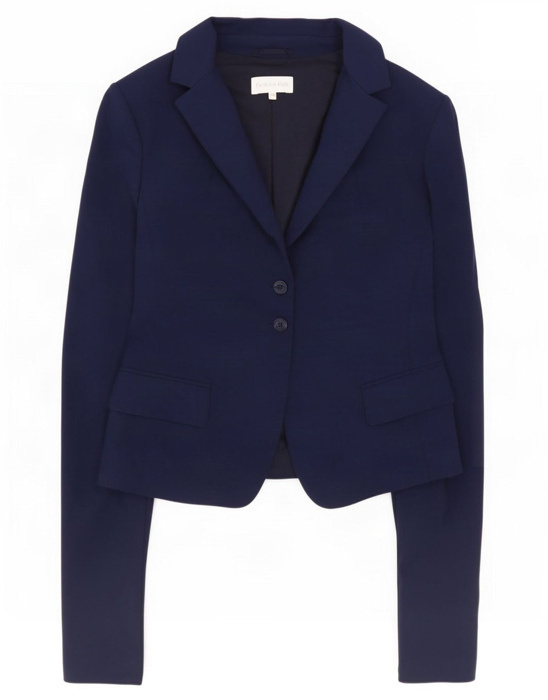 Jaqueta blazer feminina Patrizia Pepe com 2 botões IT 46 grande algodão azul marinho