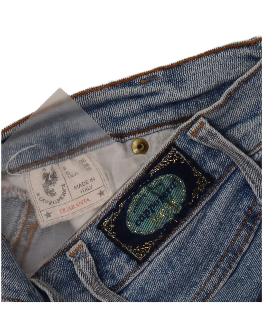 Cappopera Jeans Slim Feminino W26 L25 Azul Algodão