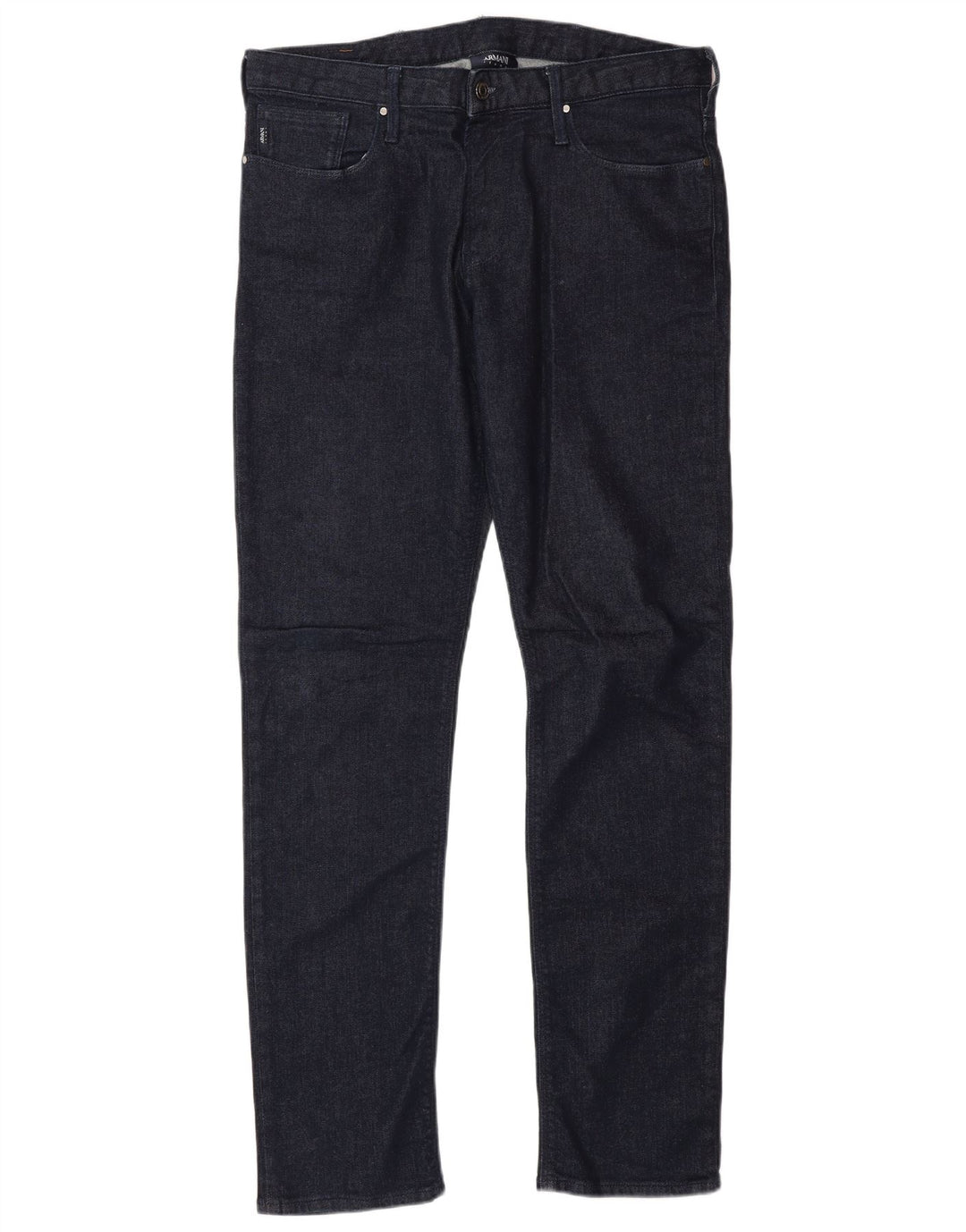 Armani Mens Slim Jeans W32 L32 Azul Marinho Algodão