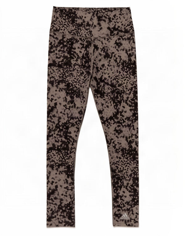 Adidas Womens Climalite Leggings UK 4/6 XS Grey Spotted Polyester
