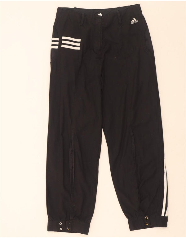 Adidas feminino joggers calças casuais grandes W30 L29 algodão preto