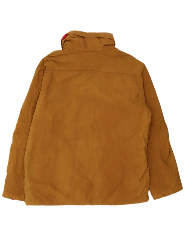 Jaqueta corta-vento masculina vintage IT 50 grande poliamida bege