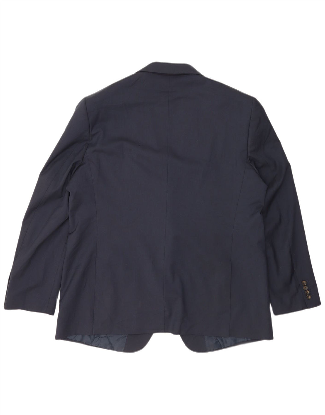 Jaqueta blazer masculina de 2 botões Marks & Spencer Reino Unido 48 2XL azul marinho poliéster
