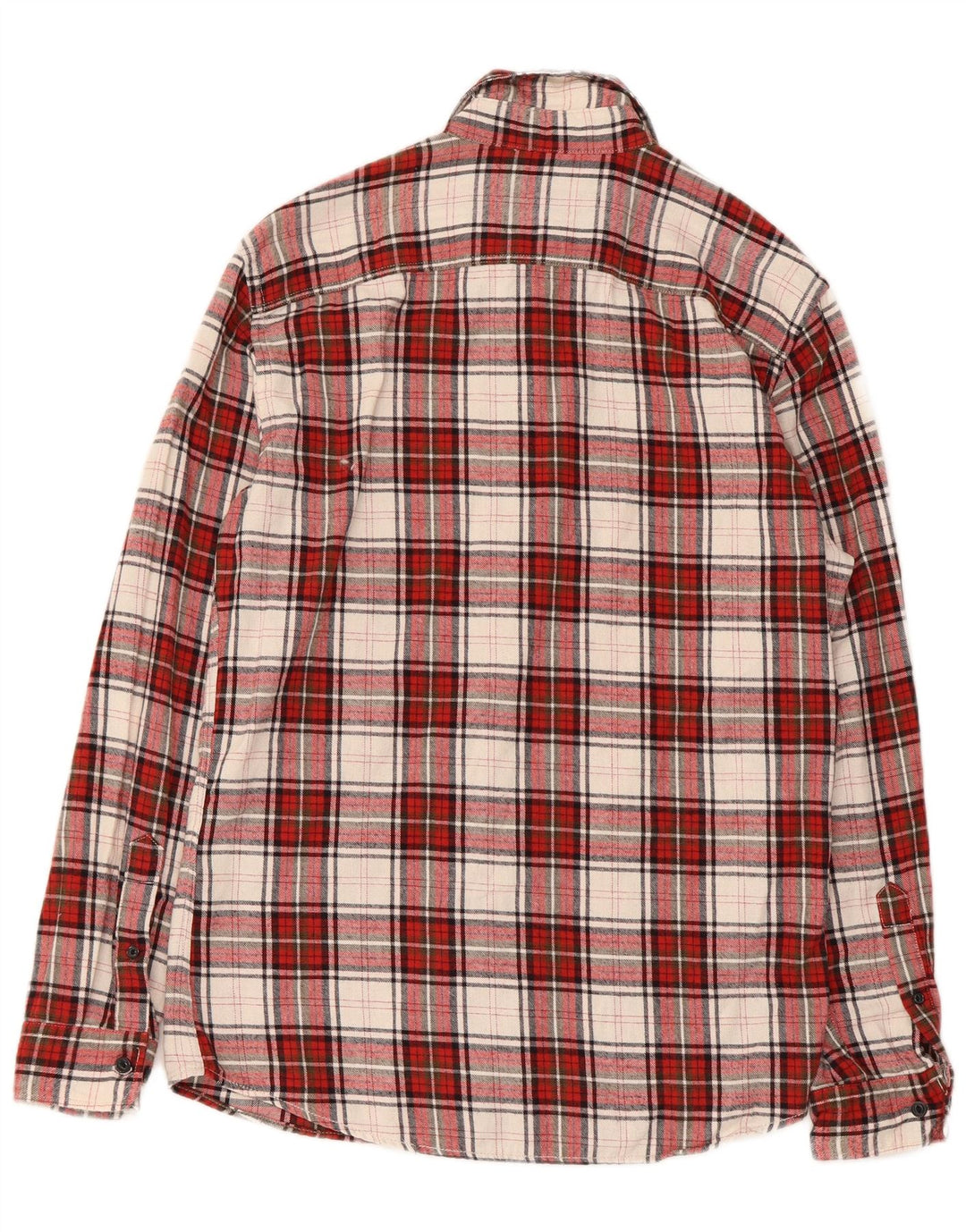 Camisa masculina de flanela Jack & Jones de algodão xadrez vermelho médio
