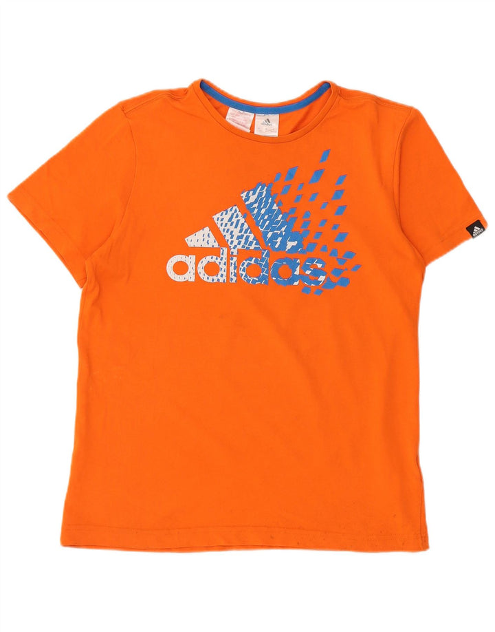 Camiseta Adidas Meninos Graphic 13-14 Anos Laranja Algodão