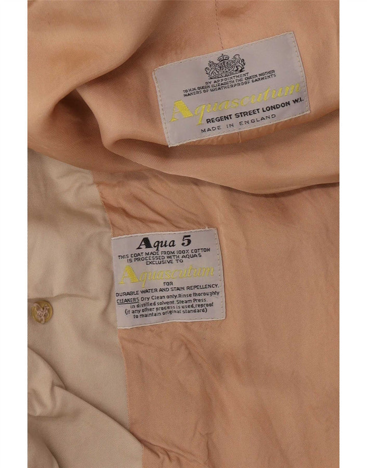 Sobretudo masculino Aquascutum UK 40 grande algodão bege