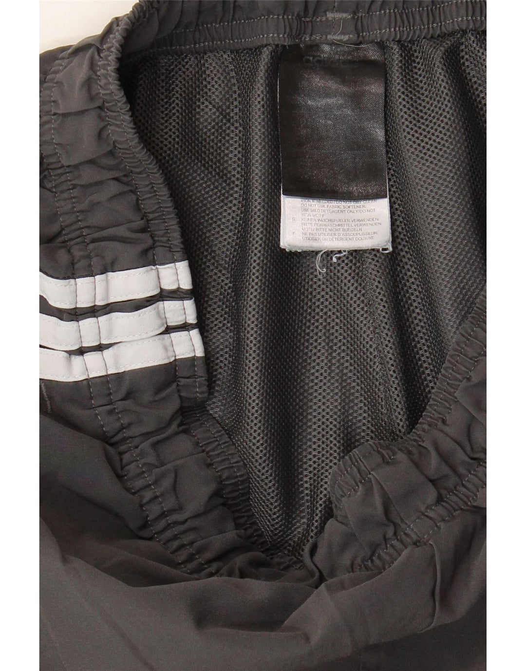Shorts esportivos masculinos Adidas poliéster cinza médio