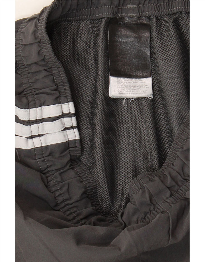 Shorts esportivos masculinos Adidas poliéster cinza médio