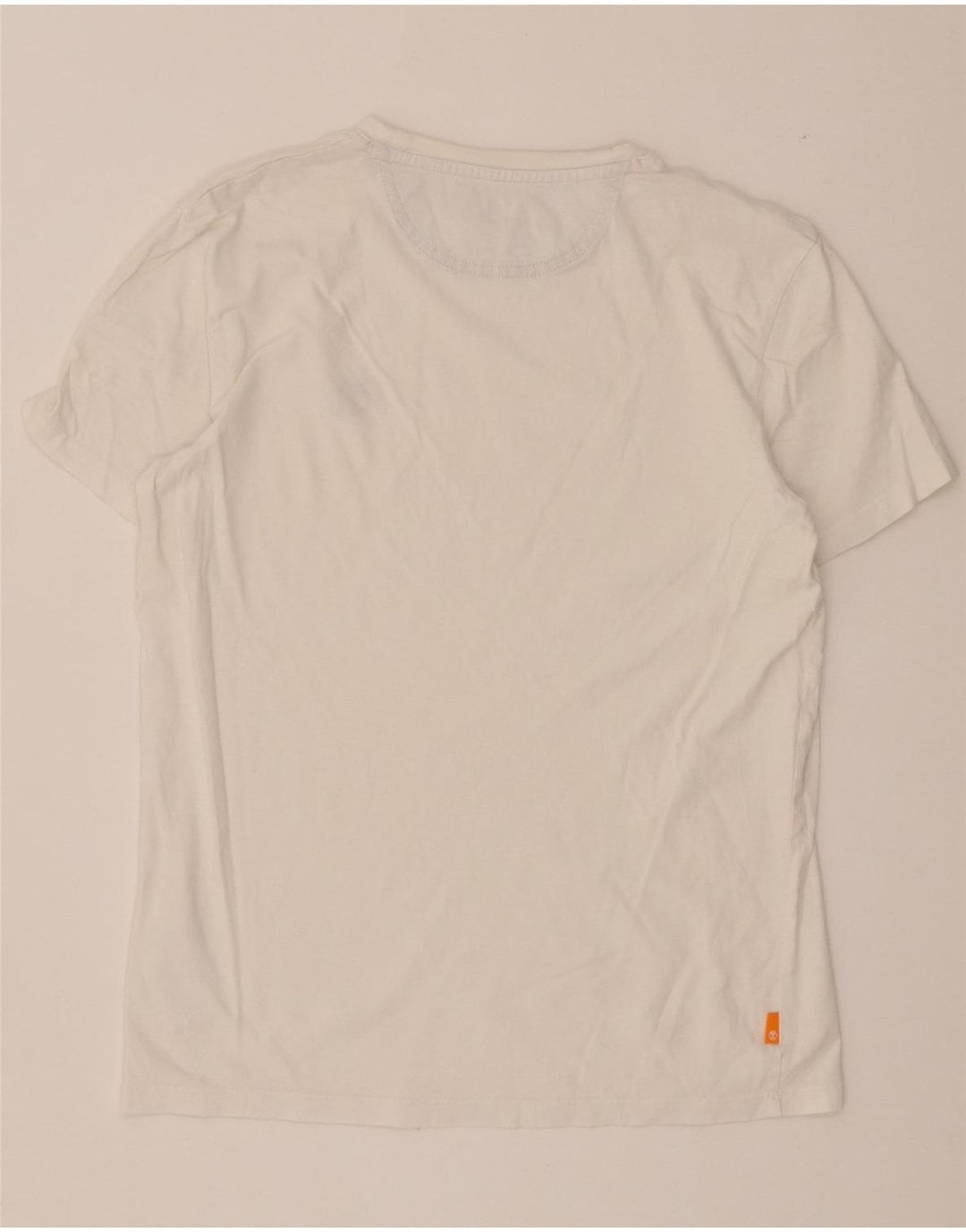 Camiseta masculina Timberland Slim Fit Top Médio Algodão Branco
