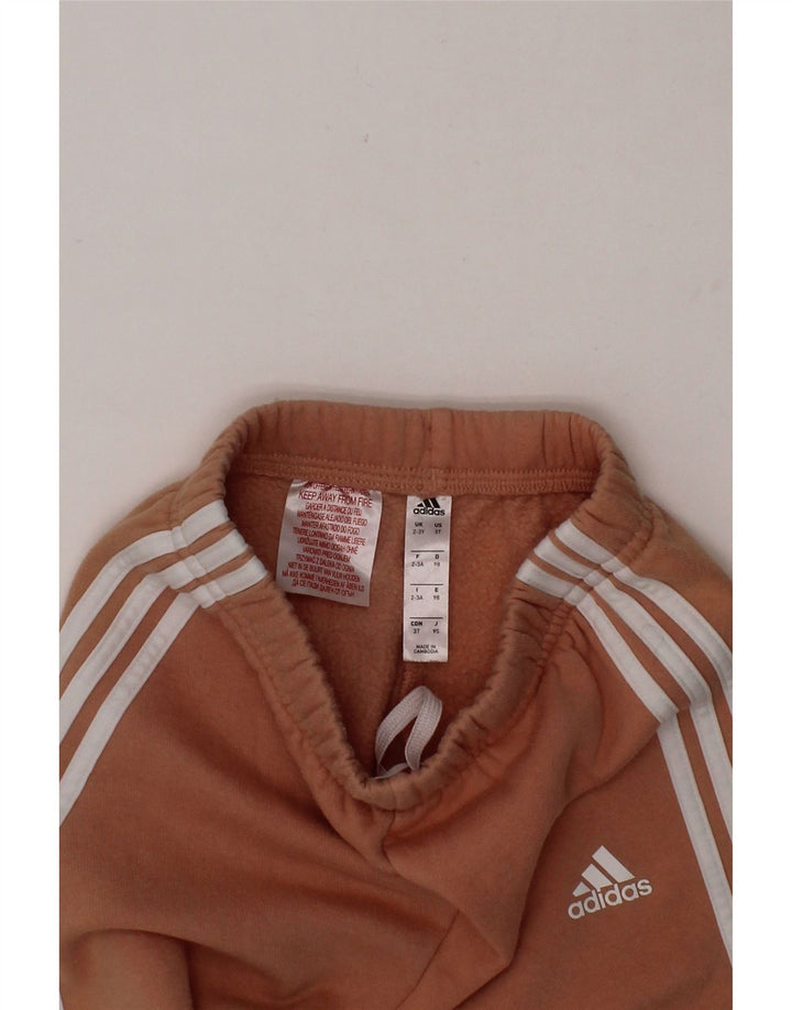 ADIDAS Girls Tracksuit Trousers Joggers 2-3 Years  Beige Vintage Adidas and Second-Hand Adidas from Messina Hembry 