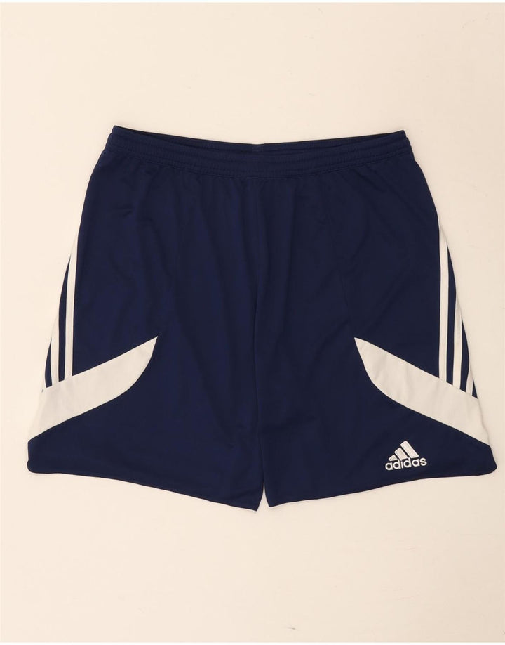 Adidas Masculino Climalite Sport Shorts Grande Azul Marinho Colorblock Poliéster