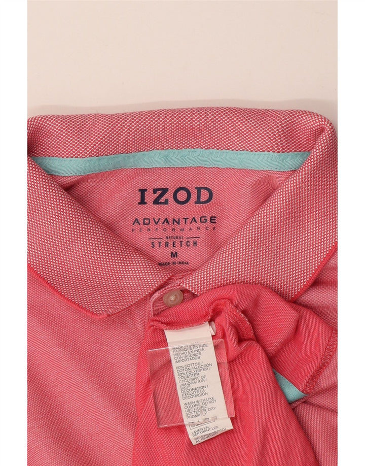 Camisa polo masculina IZOD algodão rosa médio