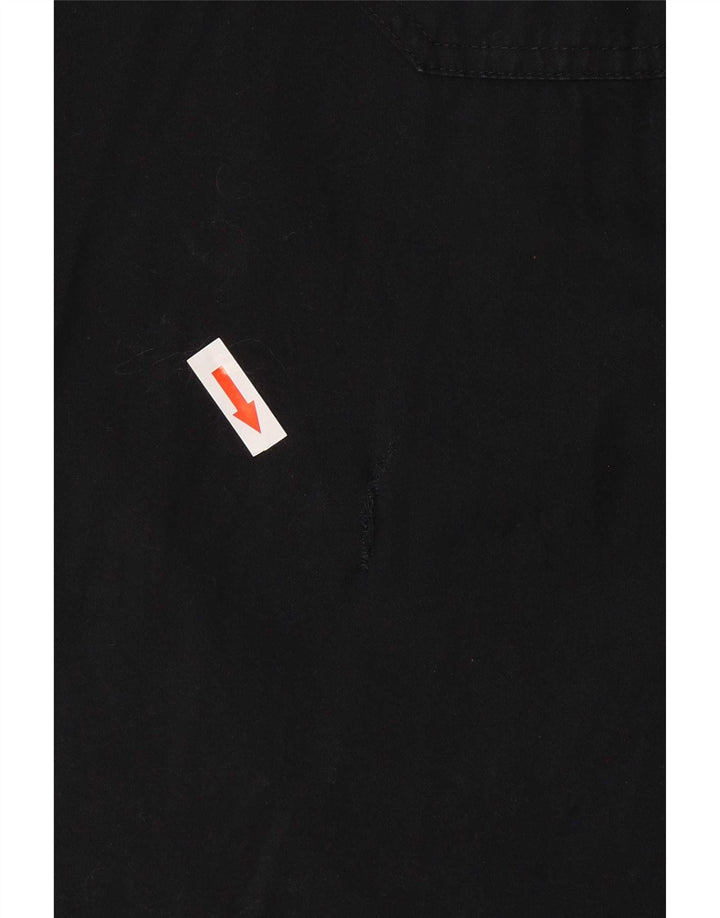 Wrangler Camisa masculina de manga curta grande algodão preto