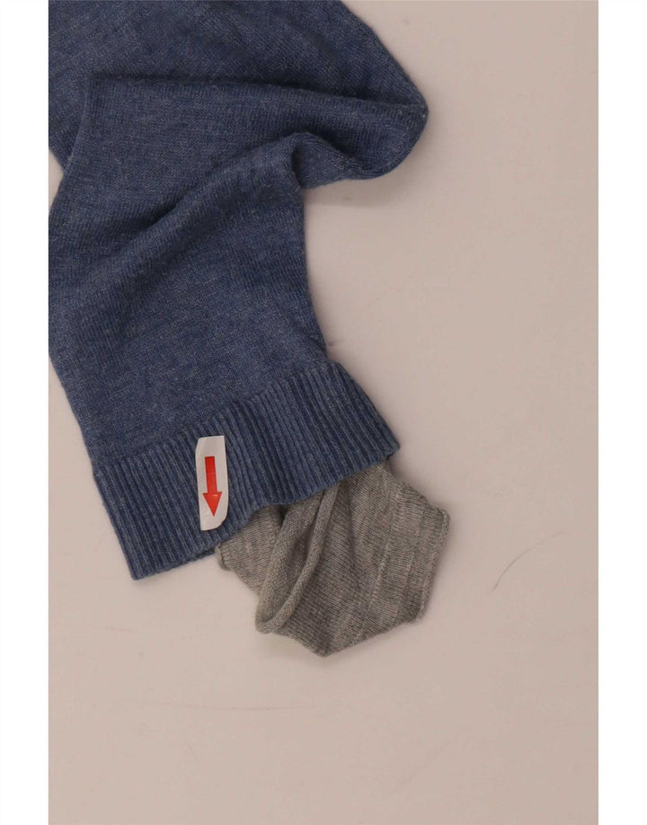 Jack & Jones Suéter masculino com decote em V azul médio
