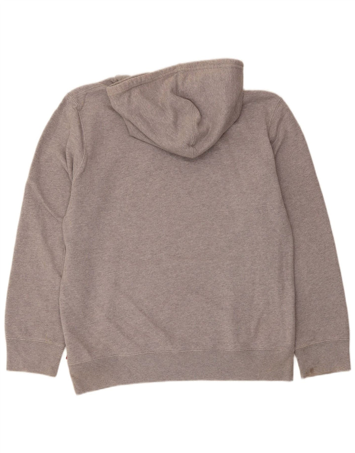 Suéter com capuz gráfico masculino Levi's grande algodão cinza