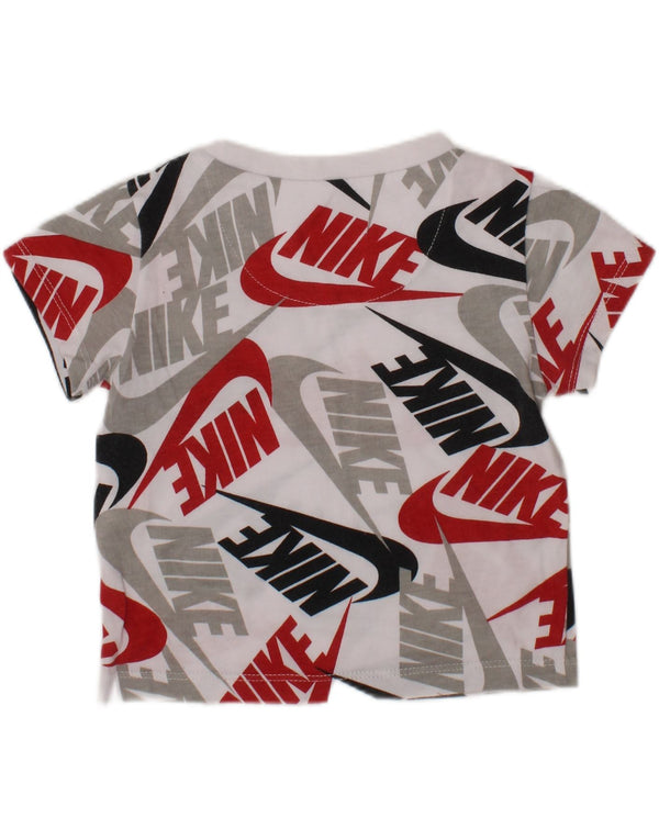 Camiseta gráfica NIKE para meninos de 9 a 12 meses de algodão branco