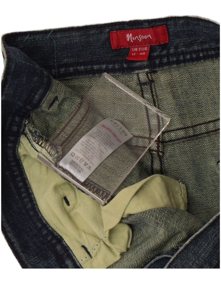 Monsoon Womens Bootcut Jeans Reino Unido 12 Médio W32 L30 Azul Algodão