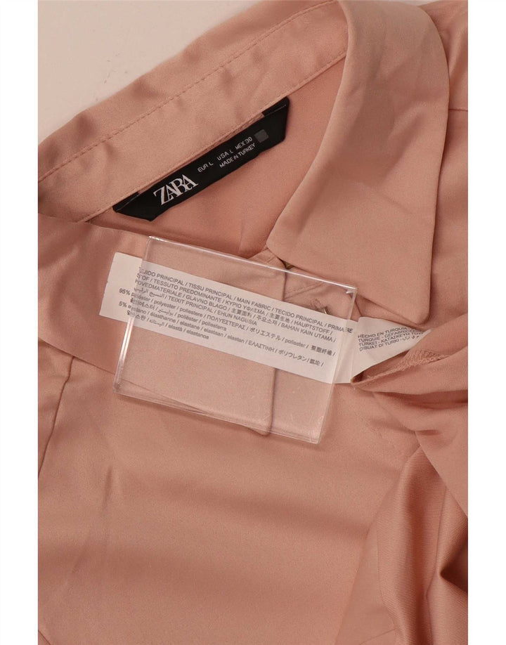 Macacão feminino Zara UK 14 grande poliéster rosa