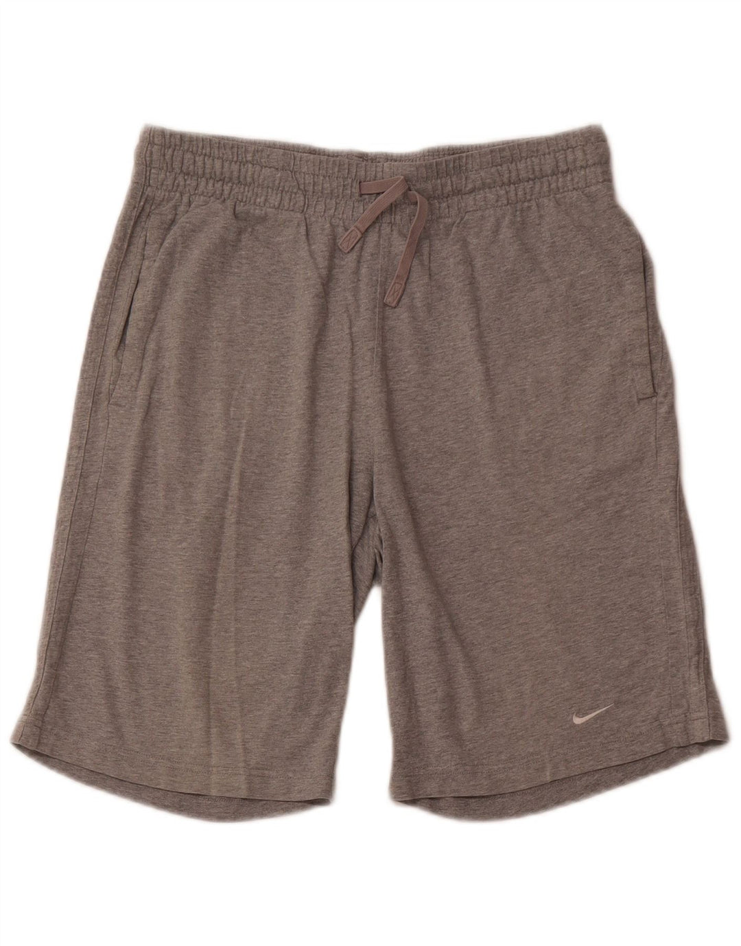 Shorts esportivos masculinos NIKE médio cinza algodão