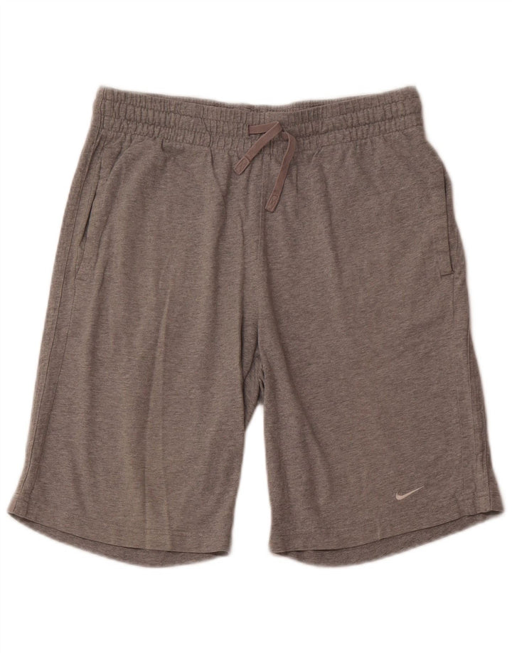 Shorts esportivos masculinos NIKE médio cinza algodão