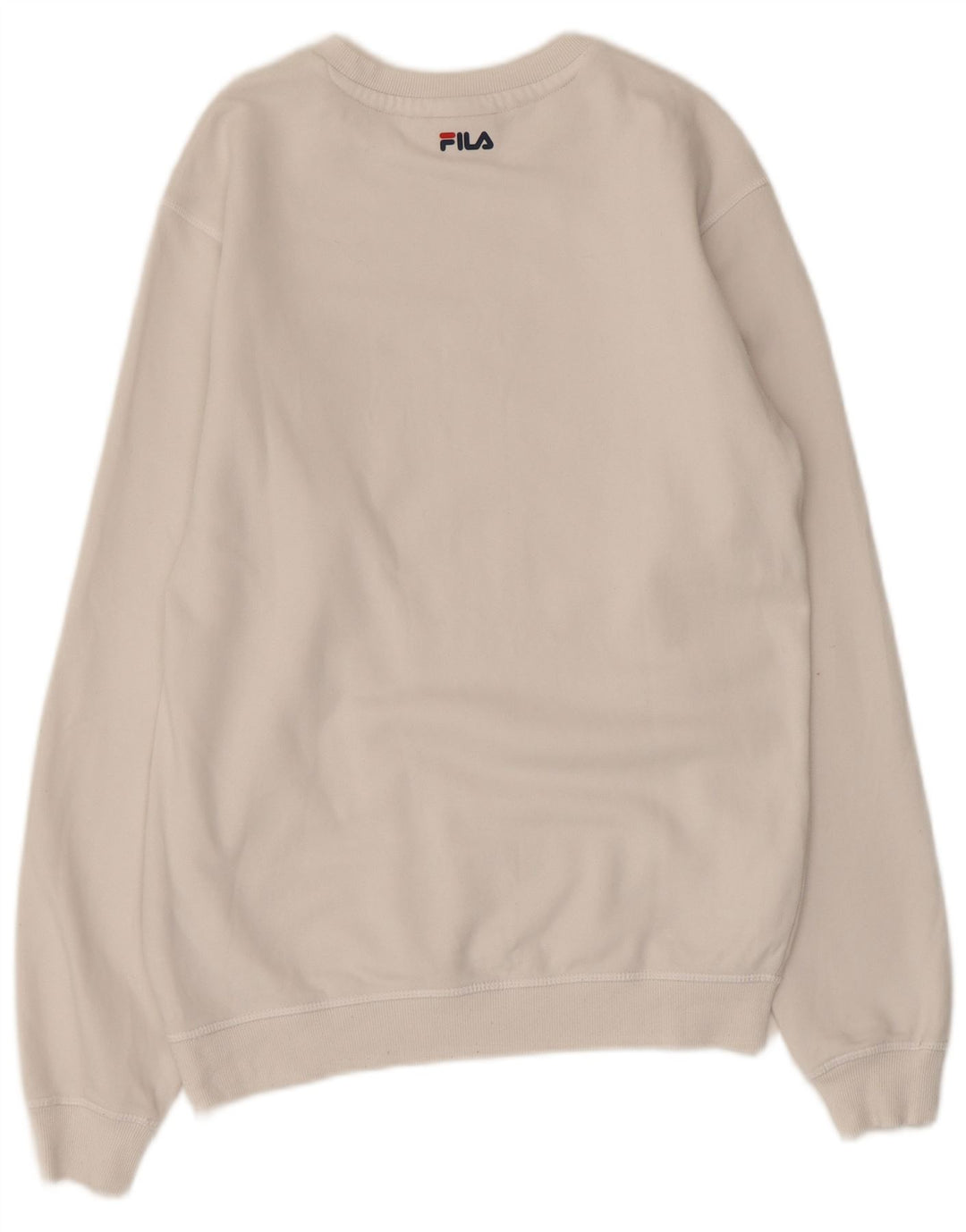 FILA Mens Graphic Moletom Jumper XS Algodão Branco