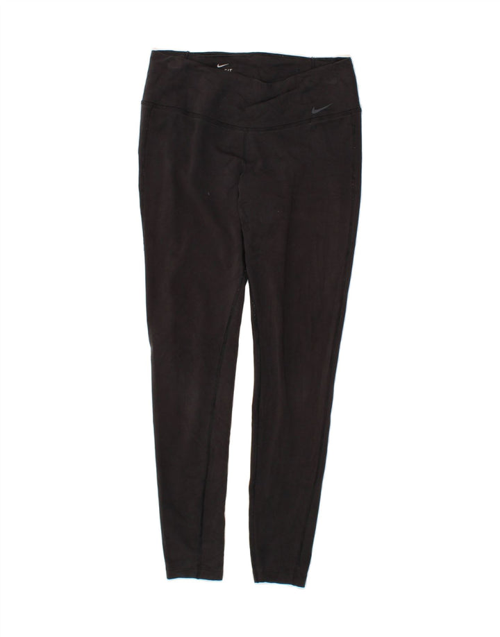 NIKE Womens Dri Fit Leggings UK 14 Medium  Black Cotton Vintage Nike and Second-Hand Nike from Messina Hembry 