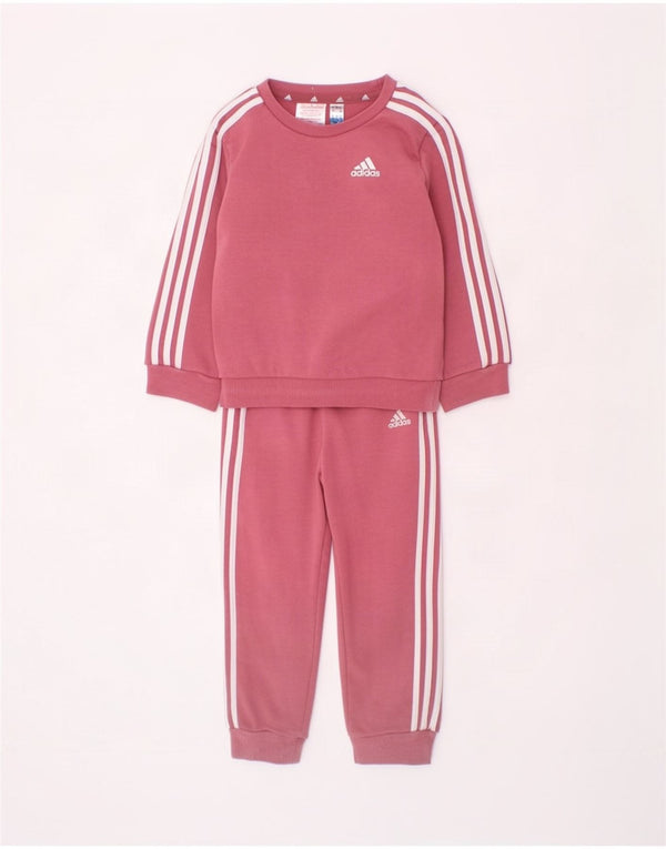 Fato de treino completo Adidas para meninas 18-24 meses algodão rosa