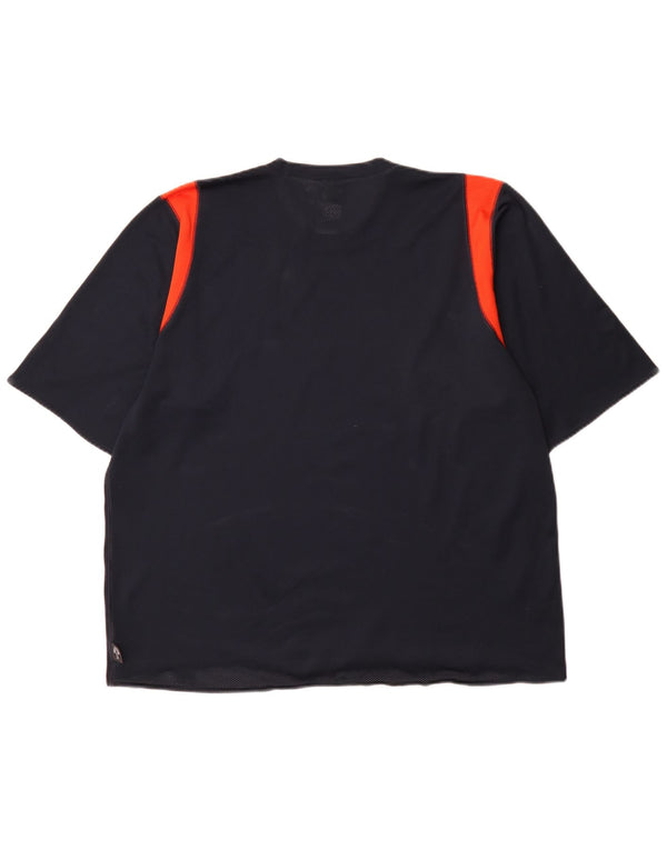 Adidas Masculino Climalite Camiseta Top XL Azul Marinho Colorblock Poliéster