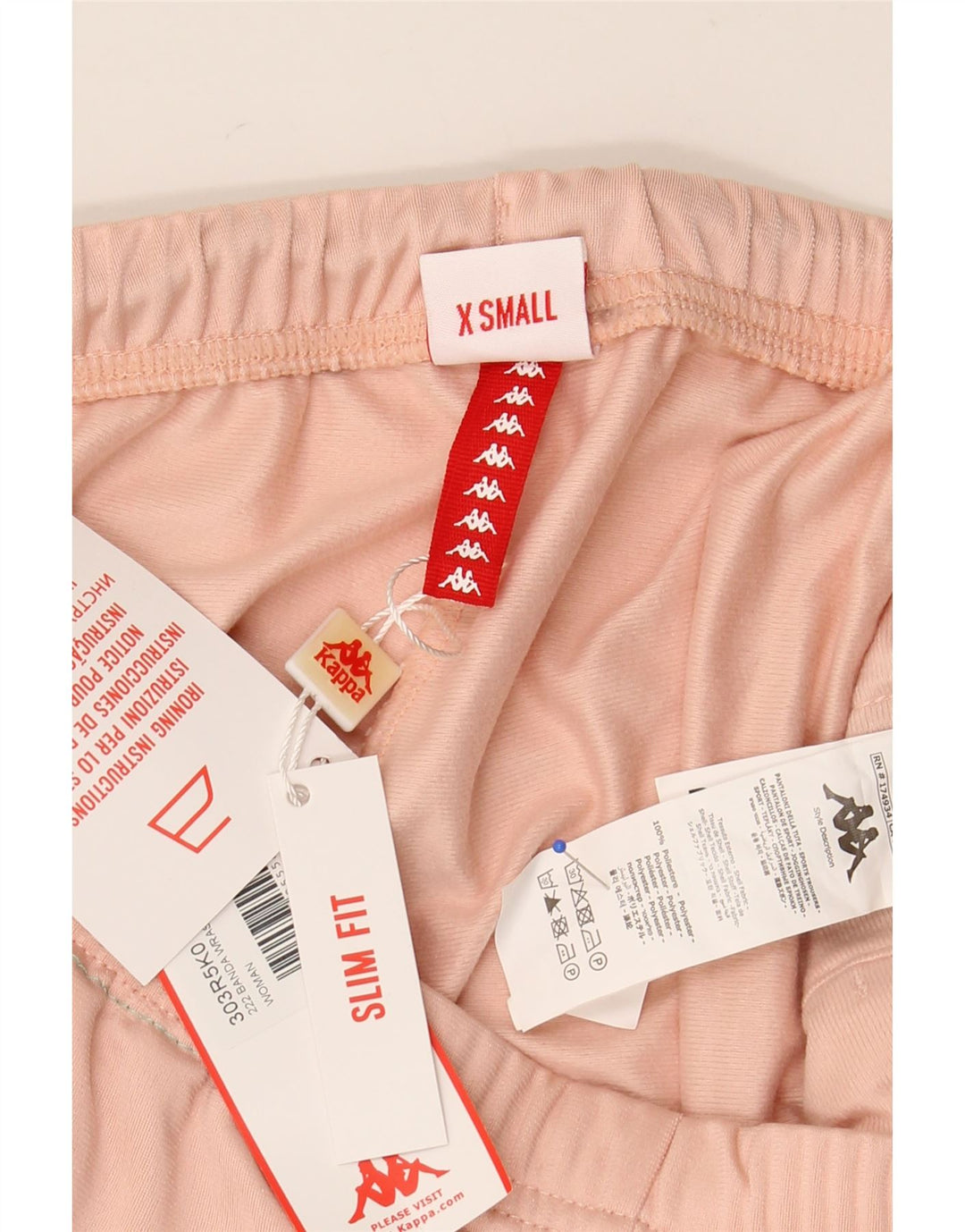 KAPPA Womens Graphic Tracksuit Trousers Joggers UK 6 XS  Pink Colourblock