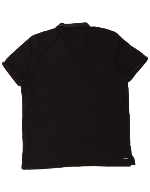 Adidas Mens Climalite Polo Shirt 2XL Algodão Preto