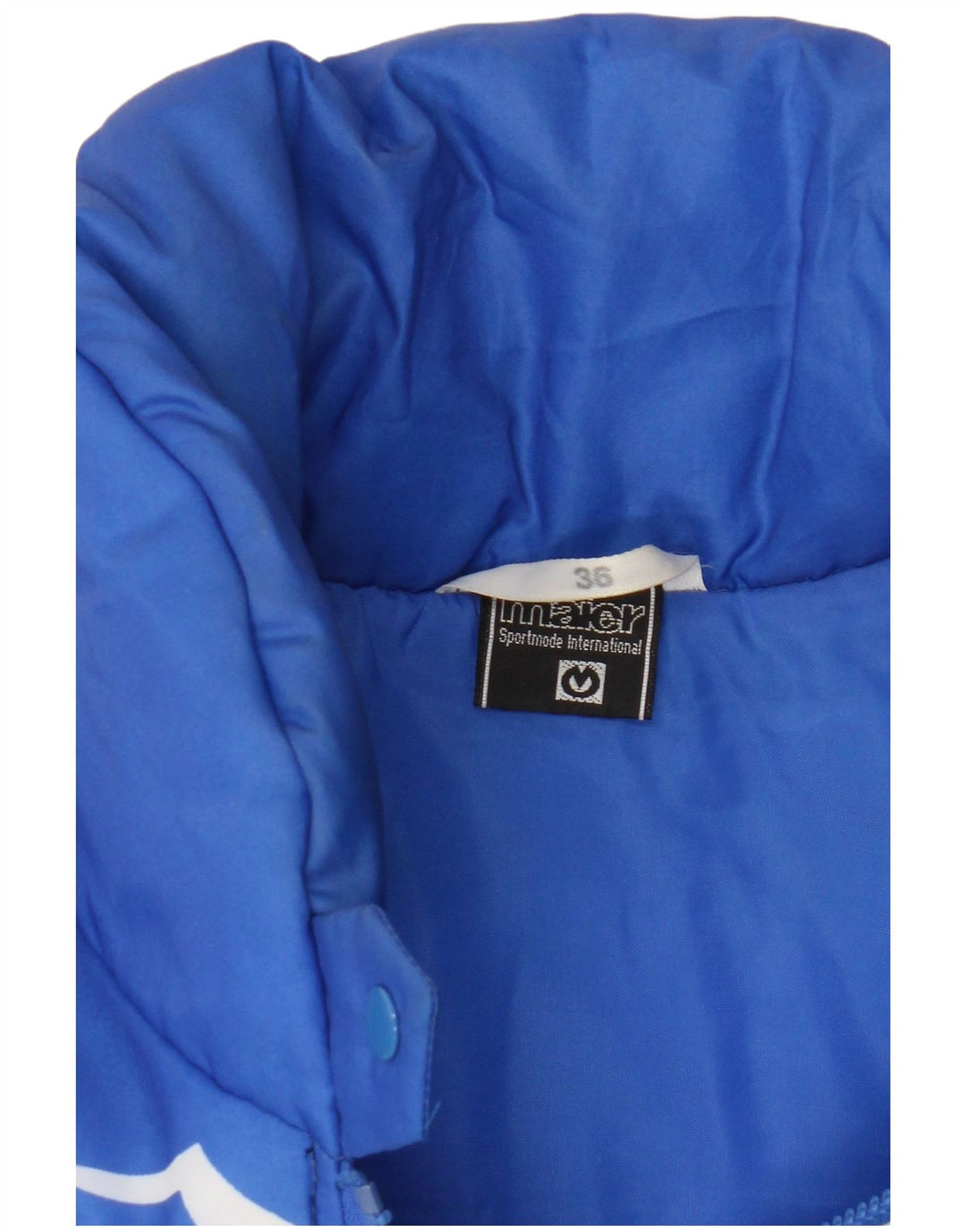 Jaqueta acolchoada feminina Maier EU 36 poliamida colorblock azul pequena