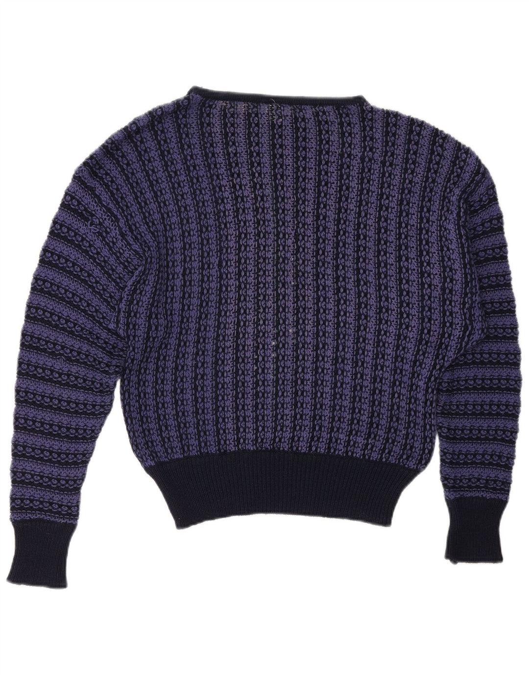Suéter feminino RASICA com gola canoa e listrado roxo médio UK 14