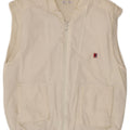 Jaqueta masculina sem mangas Smasher de poliéster branco grande