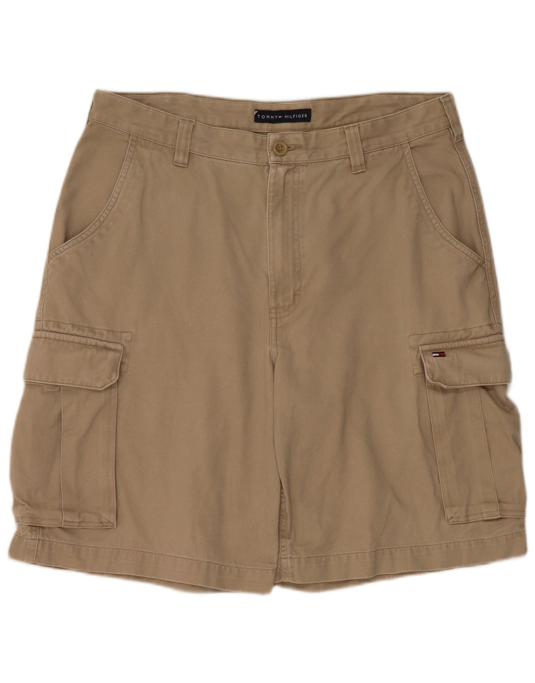 Shorts cargo masculino Tommy Hilfiger W33 algodão bege médio