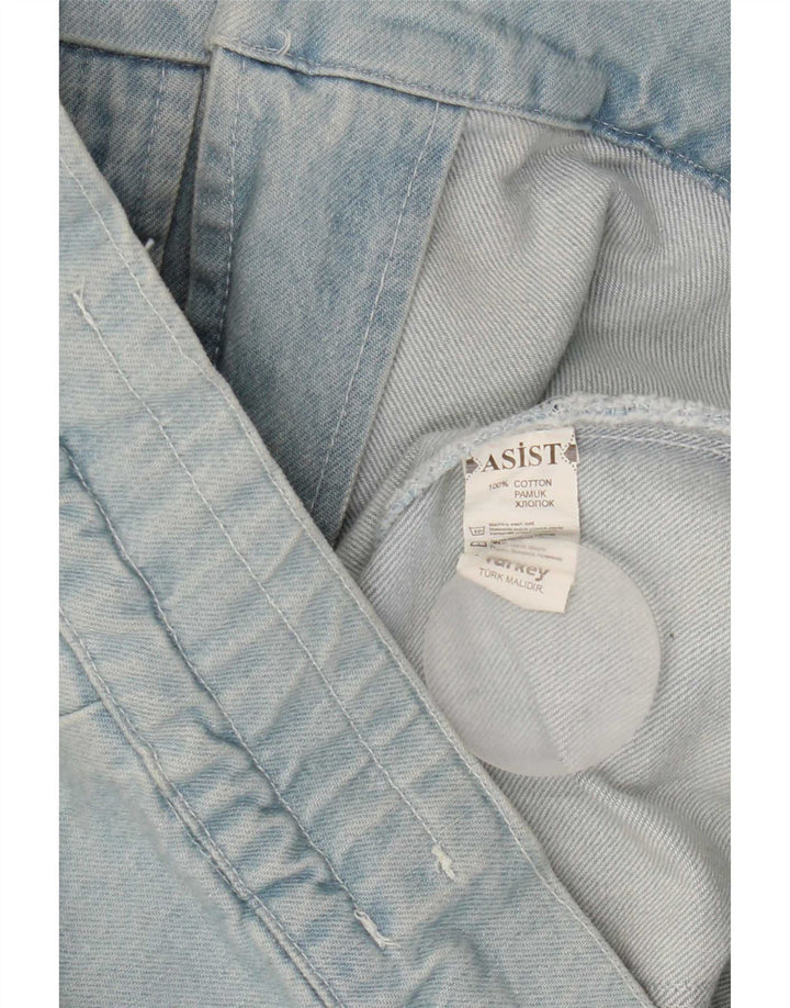 Jaqueta jeans feminina vintage Reino Unido 14 grande algodão azul