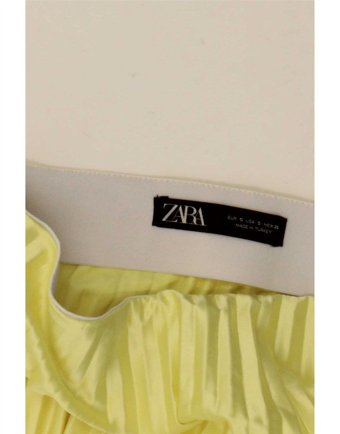 Saia plissada feminina Zara pequena W31 amarela