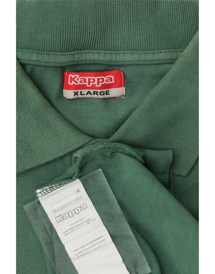 KAPPA Mens Polo Shirt XL Green Cotton Vintage Kappa and Second-Hand Kappa from Messina Hembry 