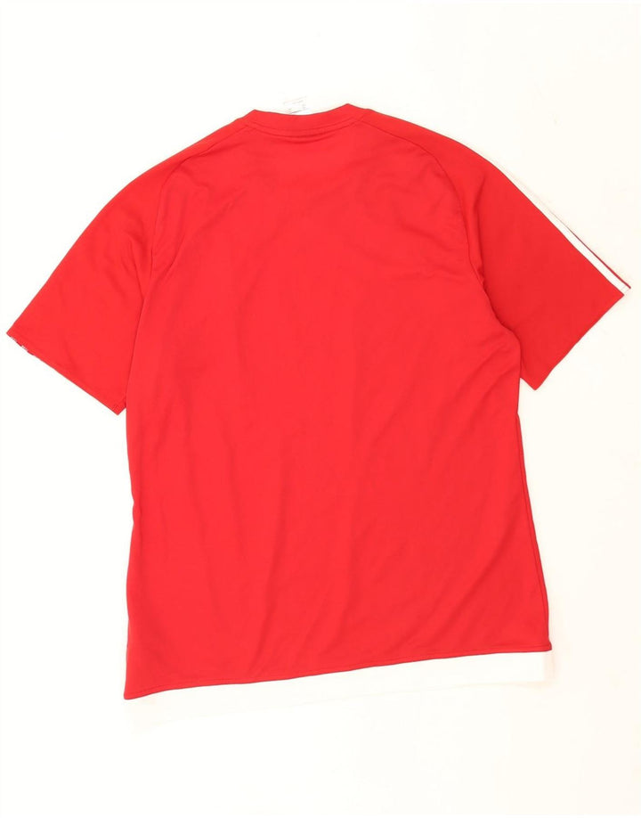 Camiseta Adidas Masculina Climalite Graphic Top Grande Poliéster Vermelho