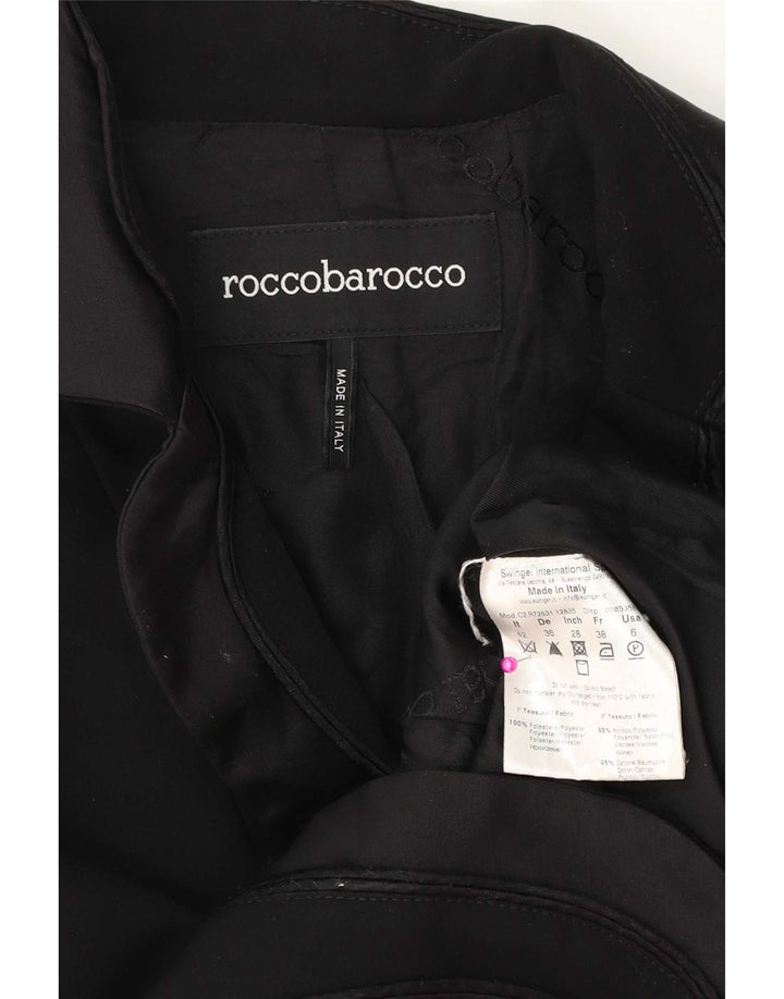 Jaqueta blazer feminina Roccobarocco com 2 botões IT 42 poliéster preto médio