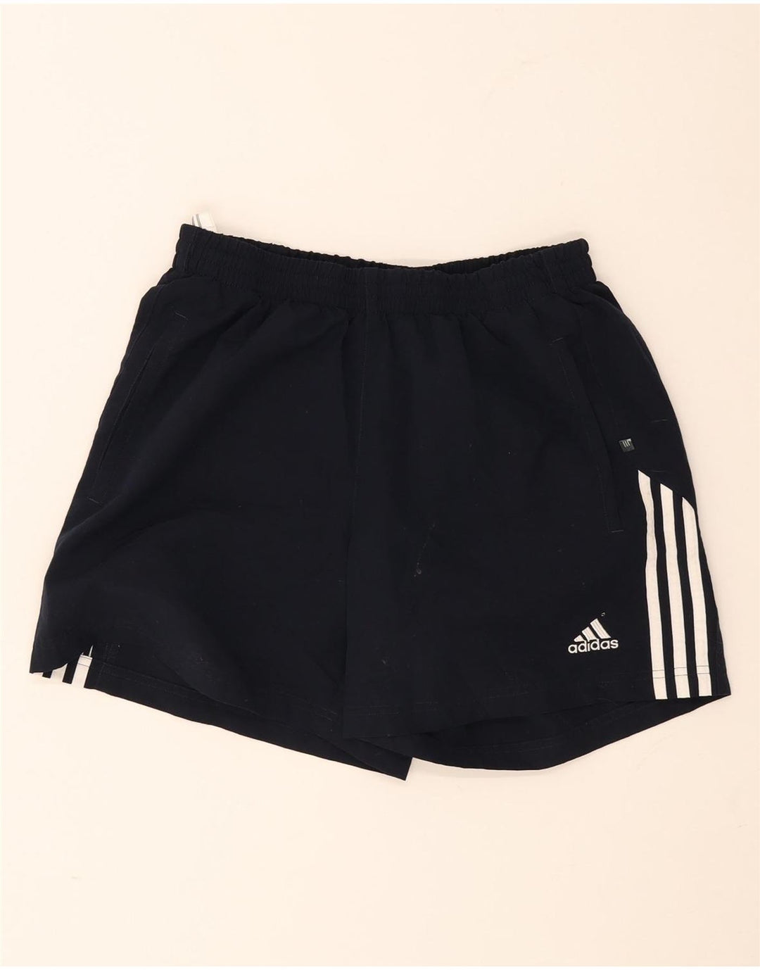 Shorts esportivos masculinos Adidas grandes poliéster azul marinho