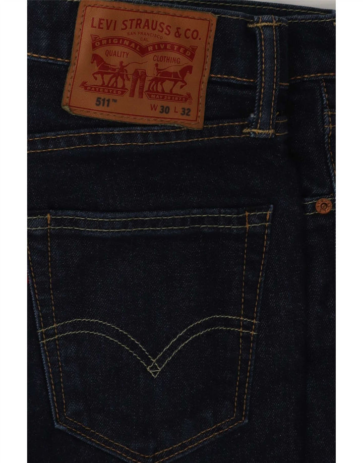 Levi's Masculino 511 Slim Jeans W30 L29 Azul Algodão