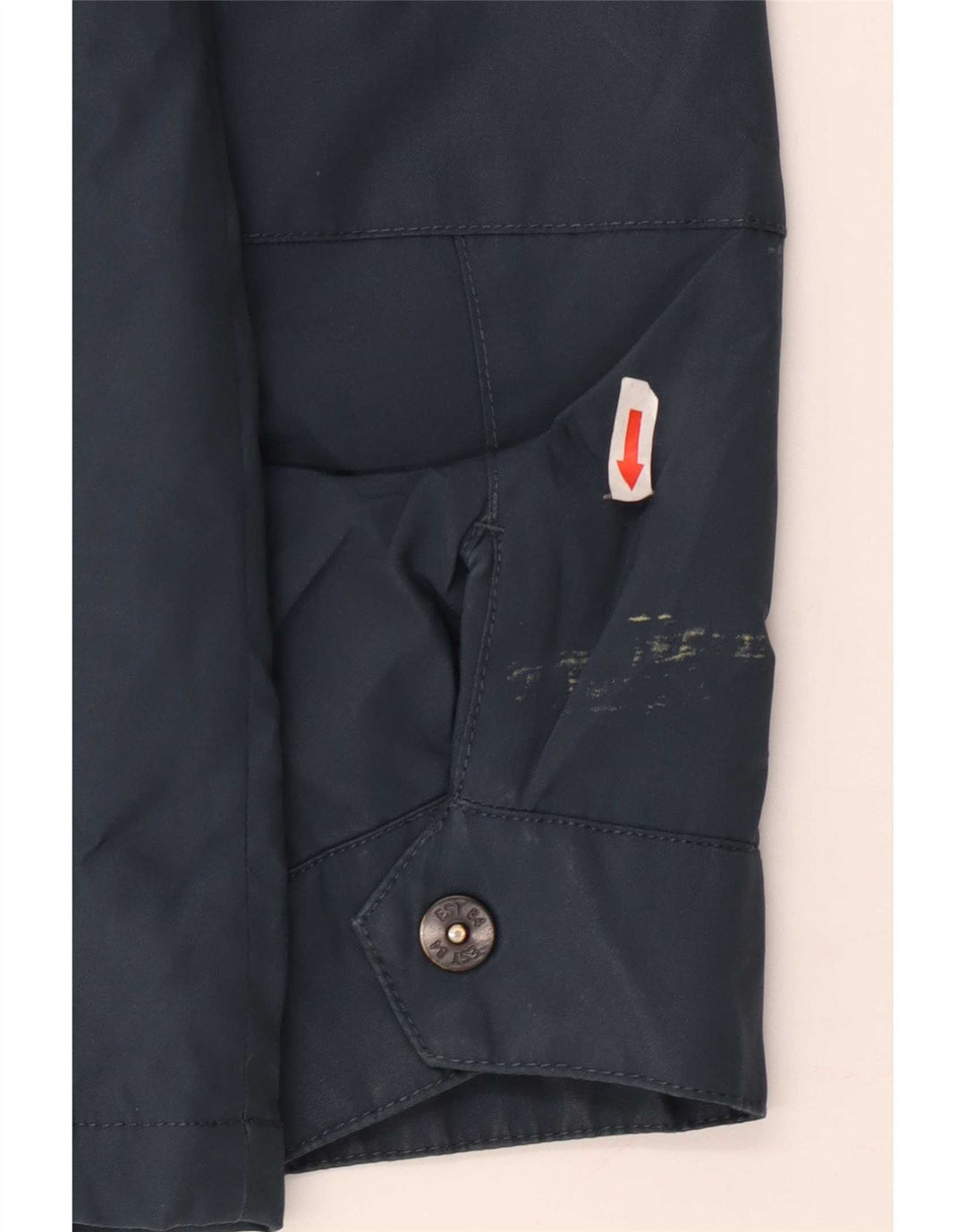 Jaqueta corta-vento masculina com capuz Marks & Spencer Reino Unido 38 poliéster azul médio