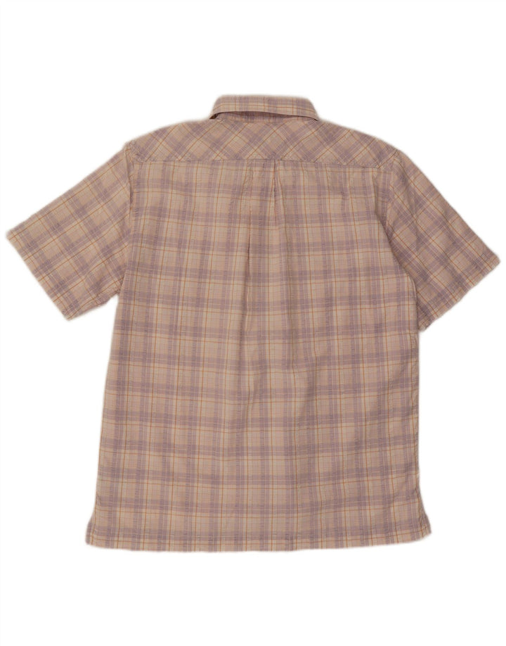 Camisa masculina Diadora grande algodão xadrez multicolorido