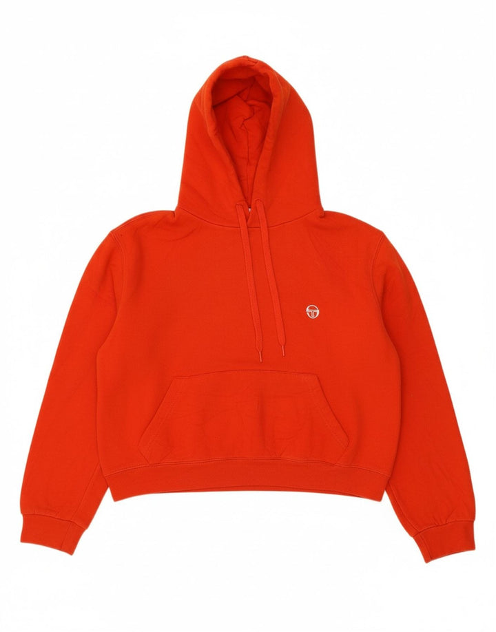 SERGIO TACCHINI Suéter feminino oversized com capuz e corte UK 10 pequeno vermelho