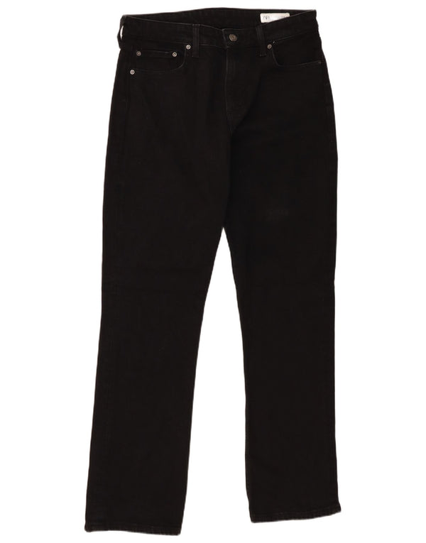 Calça jeans reta feminina Zara EU 40 médio W30 L32 preto