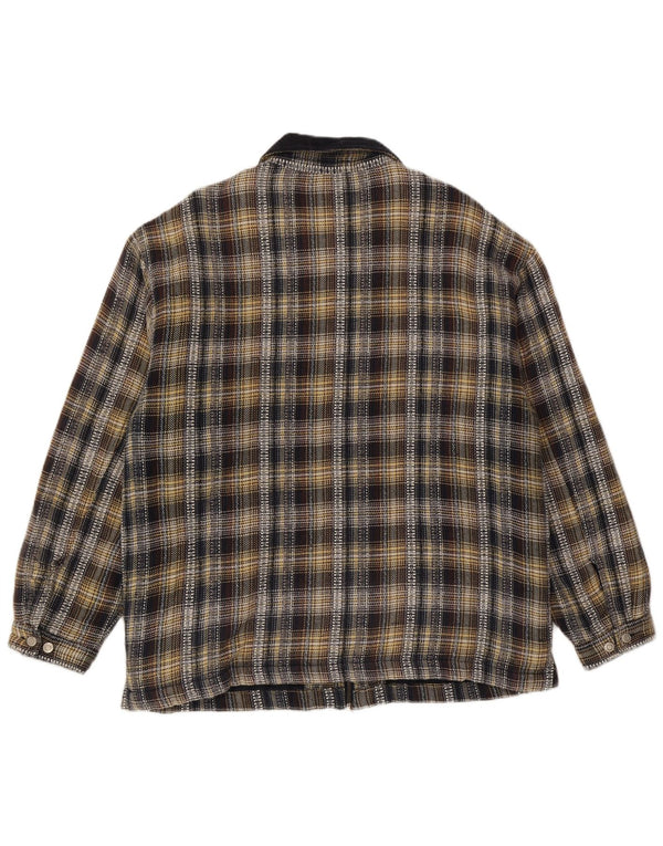 Jaqueta bomber masculina S.Oliver UK 40 grande algodão xadrez multicolorido