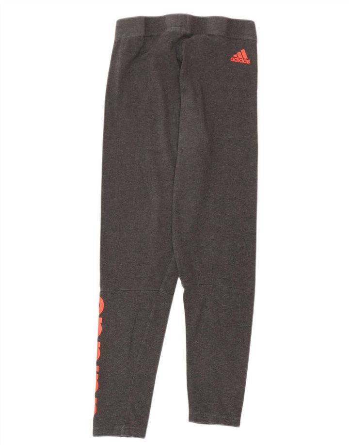 Leggings Adidas Femininas UK 8 Pequenas Cinza Flecked