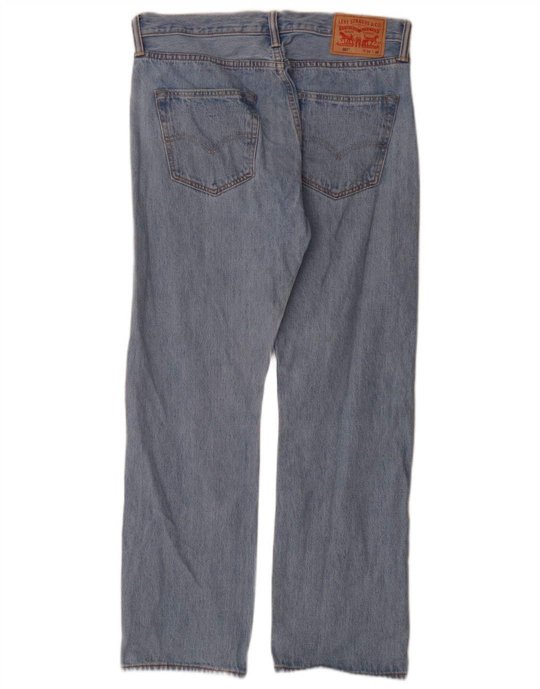 Calça jeans reta masculina Levi's W34 L30 azul algodão