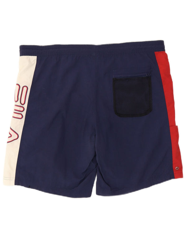 Shorts de natação masculino Fila Graphic IT 52/54 grande bloco colorido azul marinho