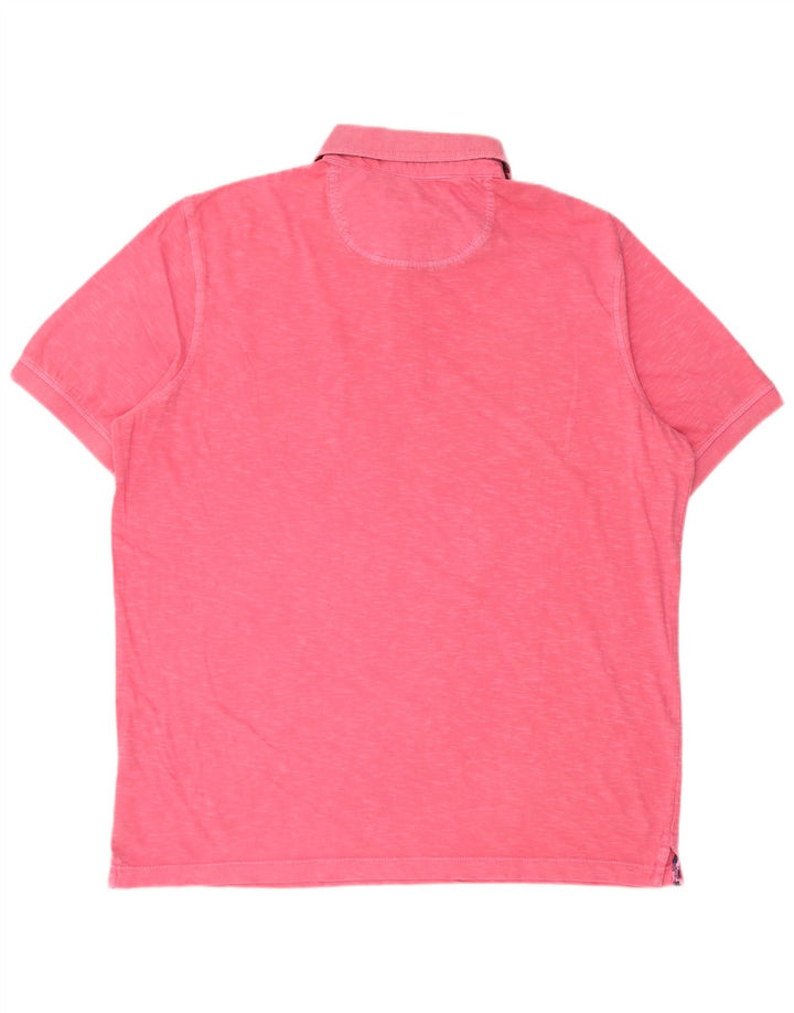 Camisa pólo tingida Bugatti masculina XL rosa